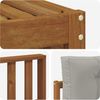 vidaXL Outdoor-Sofagarnitur mit Kissen 5 pcs Natürlich und Hellgrau 3373291 Bild 5