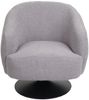 Lounge-Sessel HWC-J76, Cocktailsessel Sessel drehbar, Bouclé Stoff Metall ~ hellgrau Bild 5