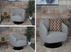 Lounge-Sessel HWC-J76, Cocktailsessel Sessel drehbar, Bouclé Stoff Metall ~ hellgrau Bild 4