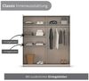 Rauch Möbel Saturn, Schwebetürenschrank mit zusätzlichen Fachböden, Kleiderschrank, Kleiderschränke, Garderobe, Schrank mit Stauraum, 2-türig, Farbe Grau-metallic/Alpinweiß, 175 x 191 x 59 cm Bild 4