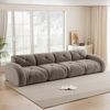 4-Sitzer Modulsofa H 76 x T 358 x B 95 cm aus Chenille, rahmenlos, erweiterbar, in Braun Bild 2