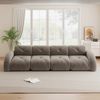 4-Sitzer Modulsofa H 76 x T 358 x B 95 cm aus Chenille, rahmenlos, erweiterbar, in Braun Bild 3
