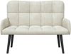 vidaXL Zweisitzer Sofa Creme 115 x 61 x 87 cm Samt 42028947 Bild 4