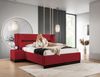 Polsterbett Doppelbett Set. 2 HAMILTON 120x200cm Stoff Magic Velvet Rot Bild 2