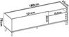 Dmora Axterix TV-Ständer, niedriges Wohnzimmer-Sideboard, Wohnzimmer-Sideboard für Fernseher, 155 x 43 x 47 cm, Eiche und Weiß Bild 3