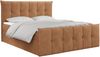 Boxspringbett, mit Fußteil, 2 Bettkästen - PREMIUM-11 - 160x200cm - Orange Stoff - H4 Bild 3