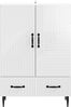 vidaXL Sideboard Hochglanz Weiß 66 x 34,5 x 95 cm Holzwerkstoff 894899 Bild 3