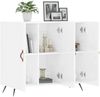 vidaXL Sideboard Hochglanz-Weiß 90x34x80 cm Holzwerkstoff 828078 Bild 4