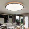 LED Deckenleuchte, Holzoptik, Dimmer, Fernbedienung, D 60 cm Bild 4