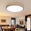 LED Deckenleuchte, Holzoptik, Dimmer, Fernbedienung, D 60 cm Bild 3