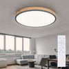 LED Deckenleuchte, Holzoptik, Dimmer, Fernbedienung, D 60 cm Bild 5