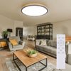 LED Deckenleuchte, Holzoptik, Dimmer, Fernbedienung, D 60 cm Bild 2