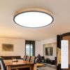 LED Deckenleuchte, Holzoptik, Dimmer, Fernbedienung, D 60 cm Bild 3