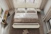 Boxspringbett Elysio Familienbett - Cordstoff - creme - 260x200 cm Bild 4