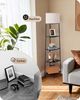 EDISHINE Stehlampe Wohnzimmer, LED wechselbar, warmweiß, LED Stehleuchte mit Regal Bild 2
