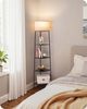 EDISHINE Stehlampe Wohnzimmer, LED wechselbar, warmweiß, LED Stehleuchte mit Regal Bild 4