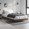 vidaXL Bettgestell ohne Matratze Braun Eiche 90x190 cm Holzwerkstoff 832204 Bild 3