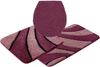 OTTO home Badematte Anna, Badvorleger, Badezimmer Teppich, Höhe 16 mm, rutschhemmend beschichtet, schnell trocknend, fußbodenheizungsgeeignet, Polyester, rechteckig, 3tlg Set Hänge WC, Badteppich, Hoch Tief Effekt, Modern, Weich, Wellen Bild 2