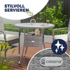 CASARIA® Polyrattan Balkontisch Beistelltisch Rund Ø 80cm Grau Bild 4
