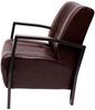 Sessel HWC-H10, Loungesessel Polstersessel Relaxsessel, Metall Industriedesign ~ vintage braun Bild 3