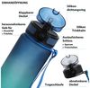 CEPEWA Trinkflasche Trinkflasche 650ml PET PP PE 7x24cm grün blau Handschlaufe Sieb Bild 3