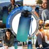 CEPEWA Trinkflasche Trinkflasche 650ml PET PP PE 7x24cm grün blau Handschlaufe Sieb Bild 4