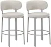 Vente-unique - ASILOVA Barhocker Stoff Beige - B 54 cm x H 95 cm x L 52,5 cm Bild 2