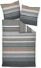 Janine Biber Bettwäsche Davos 135x200 Streifen grau silber beige 65140-08 Bild 5