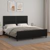 vidaXL Bettgestell mit Kopfteil Schwarz 180x200 cm Kunstleder 3125524 Bild 1