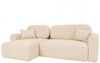 Wohnero24 Ecksofa LIAMO Bouclé Creme 238 x 142 cm – modernes Ecksofa mit Schlaffunktion 195 x 135 cm & Bettkasten, universelle Ottomane Bild 3