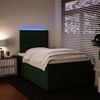 vidaXL Boxspringbett mit Matratze Dunkelgrün 120x190 cm Samt 3293173 Bild 5