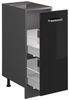 Apothekerschrank R-Line Schwarz Hochglanz 30 cm ohne Arbeitsplatte Vicco Bild 3