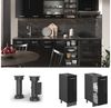 Apothekerschrank R-Line Schwarz Hochglanz 30 cm ohne Arbeitsplatte Vicco Bild 2