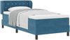 vidaXL Boxspringbett mit Kopfteil Dunkelblau 90 x 200 cm Samt 3340320 Bild 2