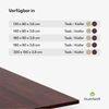 Blumfeldt Bearsdon Tischplatte 200x100 - Langlebige Holzplatte, 200x100 cm, Kratzfest & Hitzebeständig, Ideal für Esszimmer - Modernes Teakholz-Finish, Perfekt für Industrielle & Minimalistische Räume Bild 5