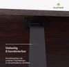 Blumfeldt Bearsdon Tischplatte 200x100 - Langlebige Holzplatte, 200x100 cm, Kratzfest & Hitzebeständig, Ideal für Esszimmer - Modernes Teakholz-Finish, Perfekt für Industrielle & Minimalistische Räume Bild 3