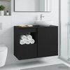 vidaXL Badezimmerschrank Schwarz 30 x 35 x 50 cm Holzwerkstoff 890483 Bild 4