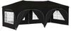 vidaXL Pop-up Partyzelt 575 x 288 x 245 cm Schwarz Oxford-Stoff 42019909 Bild 2
