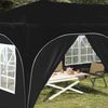vidaXL Pop-up Partyzelt 575 x 288 x 245 cm Schwarz Oxford-Stoff 42019909 Bild 3