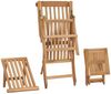 vidaXL Garten-Liegestuhl mit Fußstütze und Tisch Massivholz Teak 315376 Bild 4