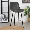 Bronx71 Barhocker Brooke Microfaser anthrazit 74 cm - 2er Set Bild 2