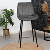 Bronx71 Barhocker Brooke Microfaser anthrazit 74 cm - 2er Set Bild 5