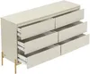 Vente-unique - KORASA Kommode Holz, Platte Beige - B 40 cm x H 82,5 cm x L 140 cm Bild 4