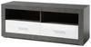 TV-Lowboard ETON-61 in Hochglanz weiß mit Dark Concret Nb. (Betonoptik dunkel) B/H/T: 150/61/45cm Bild 3