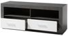 TV-Lowboard ETON-61 in Hochglanz weiß mit Dark Concret Nb. (Betonoptik dunkel) B/H/T: 150/61/45cm Bild 5