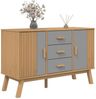 vidaXL Sideboard OLDEN Grau und Braun 114x43x73,5 cm Massivholz Kiefer 358598 Bild 5