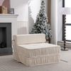 Schlafsofa 64x92x92 cm in Weiß, klappbar mit Chenille-Bezug, Schaumstoff- und Federkomfort, modular wandelbar Bild 3
