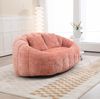 Sitzsack-Sofa 145x95x63 cm aus Chenille in Rosa – bodennaher Loungesessel mit Armlehnen Bild 5