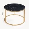 Couchtisch Aulum 50 x 70 cm Marmor, schwarz / Gold [en. casa] Bild 5