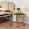 Couchtisch Aulum 50 x 70 cm Marmor, schwarz / Gold [en. casa] Bild 2
